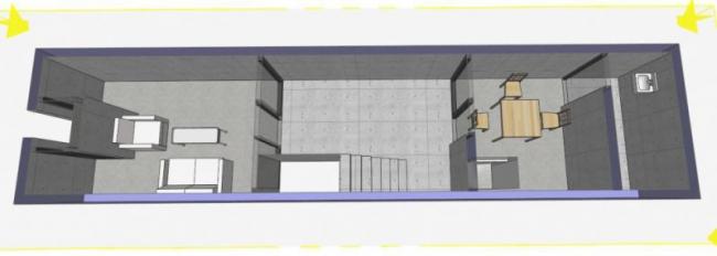 Sketchup住宅模型|低层住宅，现代风格，安藤忠雄，住吉的长屋