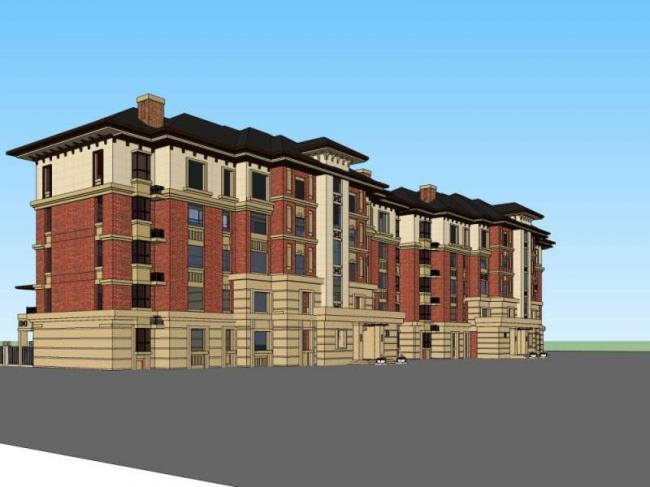 Sketchup住宅模型|多层住宅，古典风格