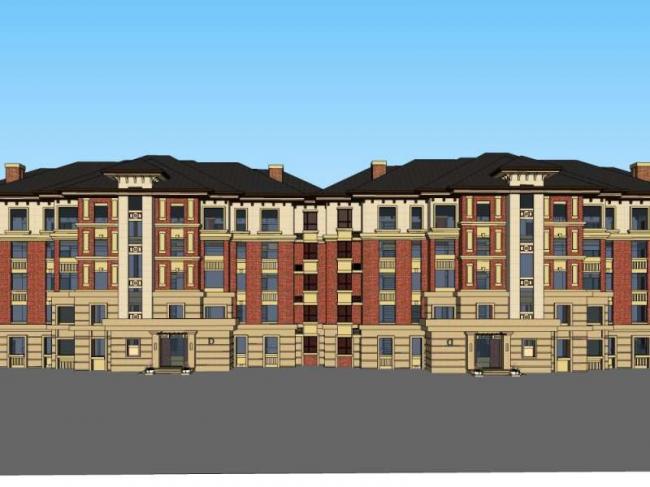 Sketchup住宅模型|多层住宅，古典风格
