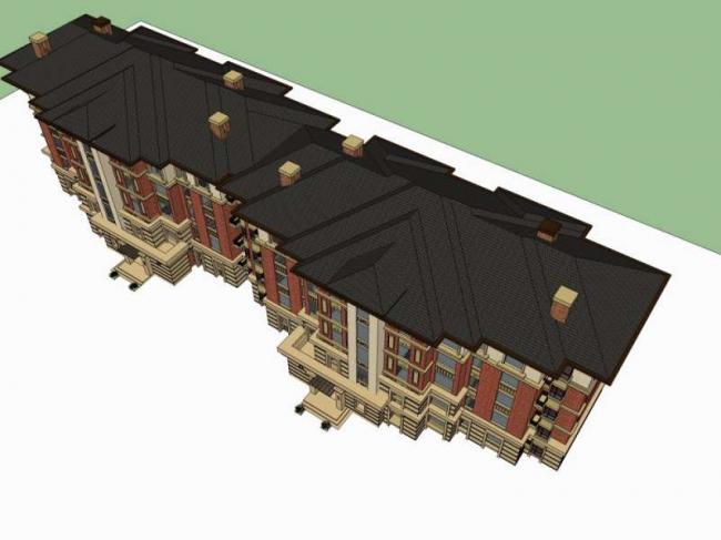 Sketchup住宅模型|多层住宅，古典风格