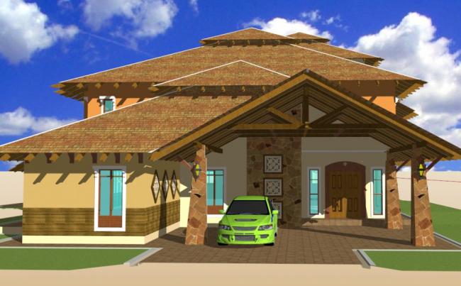 Sketchup酒店模型|多层酒店式度假别墅，古典风格