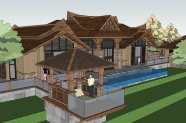 Sketchup酒店模型|酒店别墅院落，古典风格-BIM建筑网