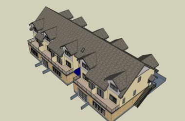 Sketchup住宅模型|多层会所，住宅，古典风格-BIM建筑网