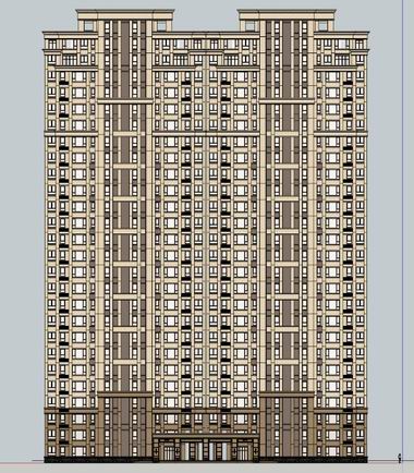 Sketchup住宅模型|超高层住宅，古典风格