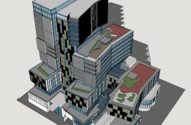 Sketchup综合体模型|多层高层混合，商业中心，综合体，现代风格-BIM建筑网