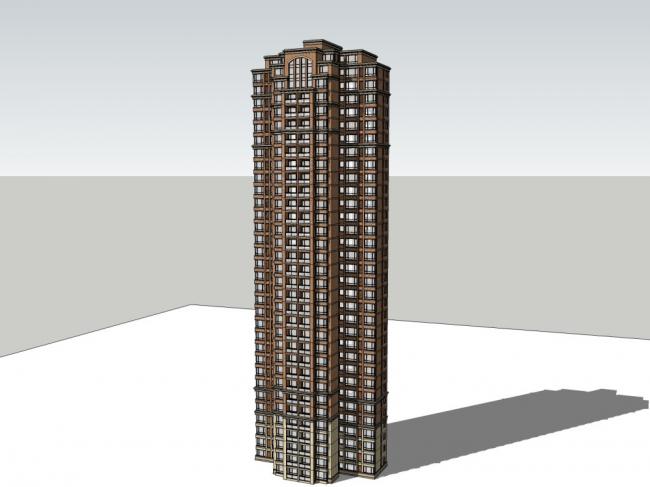 Sketchup住宅模型|高层住宅，古典风格，英式住宅