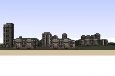 Sketchup住宅模型|高层住宅楼，古典风格，18层-BIM建筑网