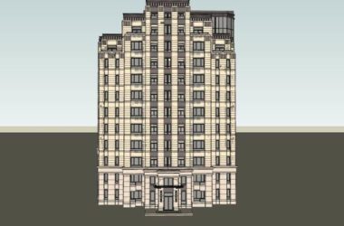 Sketchup住宅模型|高层住宅，古典风格，12层-BIM建筑网