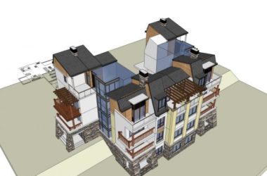 Sketchup住宅模型|多层住宅小区，古典风格-BIM建筑网