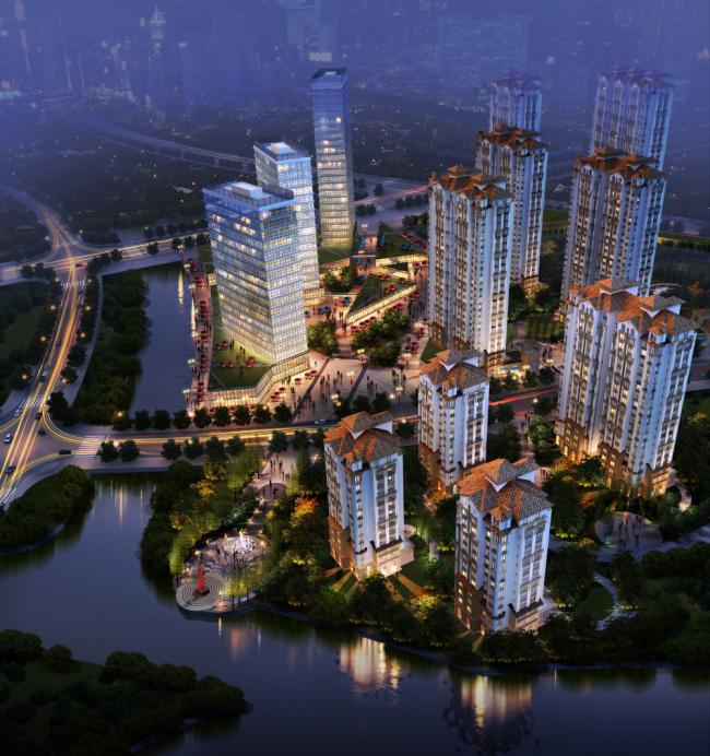 Sketchup住宅模型|高层住宅，古典风格，30层