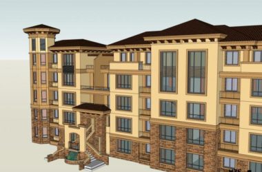 Sketchup住宅模型|多层公寓住宅，古典风格-BIM建筑网