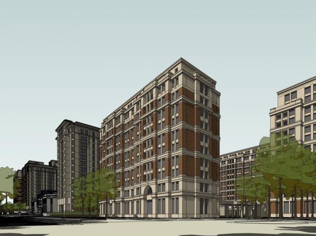 Sketchup住宅模型|高层住宅，古典风格，多层