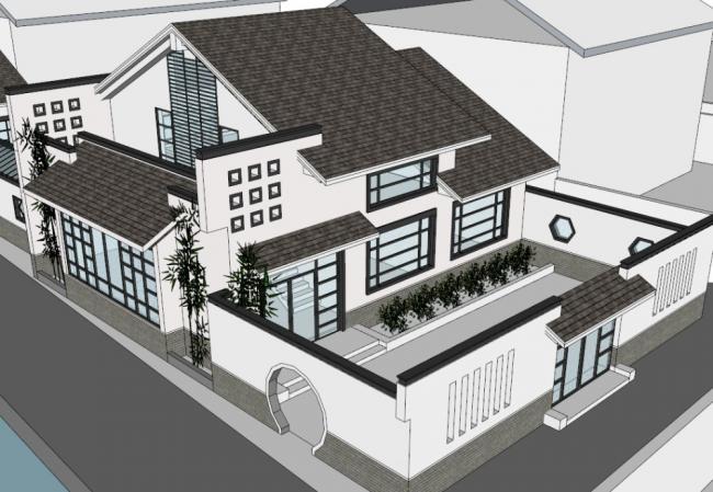 Sketchup住宅模型|多层住宅，古典风格