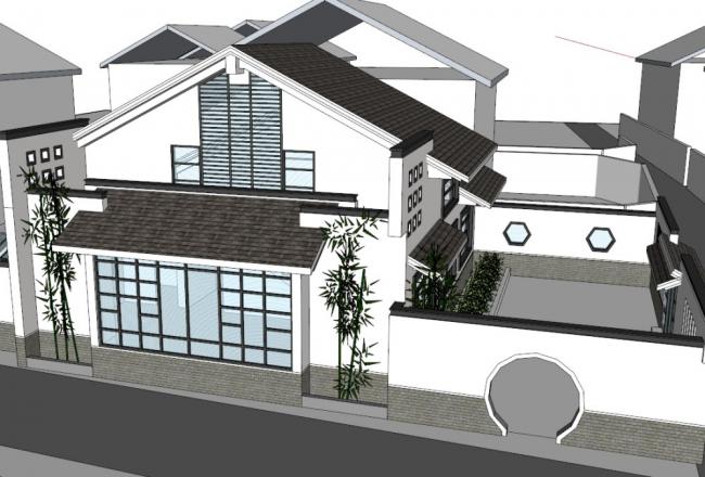 Sketchup住宅模型|多层住宅，古典风格