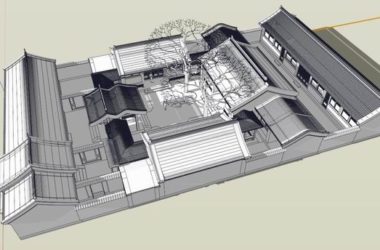Sketchup住宅模型|多层四合院，住宅，中式风格-BIM建筑网