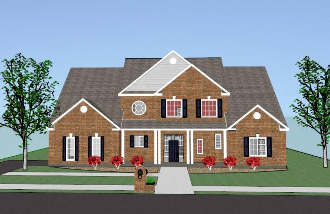 Sketchup住宅模型|多层住宅，花园洋房，古典风格