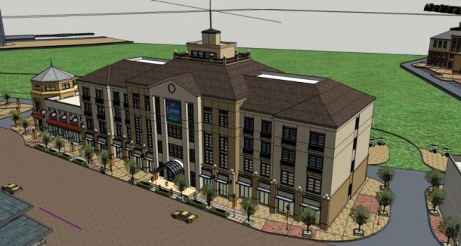 Sketchup住宅模型|多层住宅商业建筑，欧式法式英式托斯卡纳草原西部，古典风格