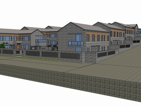 Sketchup住宅模型|多层住宅，中式合院，古典风格