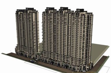 Sketchup住宅模型|超高层住宅，底层商业，古典风格-BIM建筑网