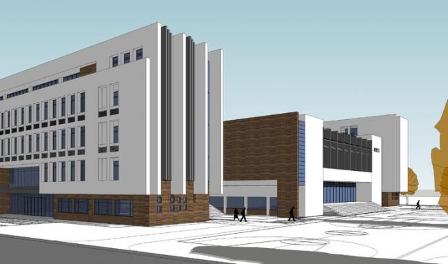 Sketchup学校模型|教学楼，多层学校，教育建筑，现代风格