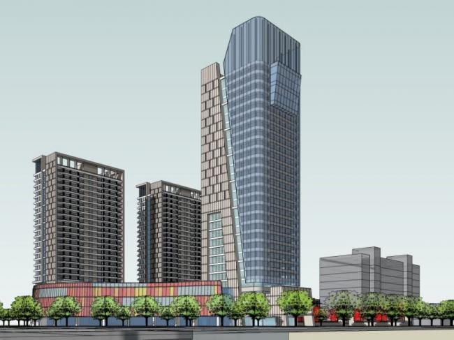 Sketchup综合体模型|高层商业综合体，现代风格