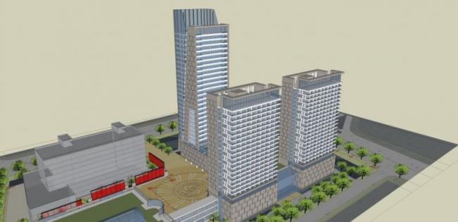 Sketchup综合体模型|超高层商业综合体，现代风格