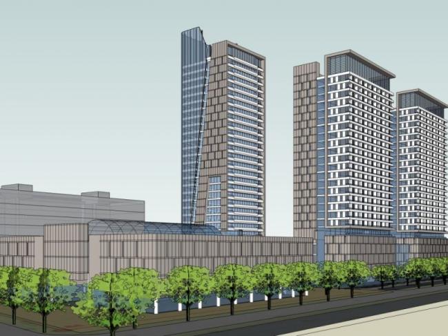 Sketchup综合体模型|超高层商业综合体，现代风格