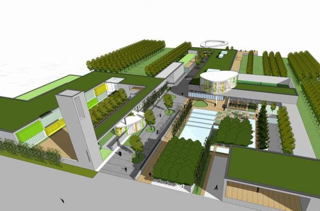 Sketchup学校模型|多层幼儿园，现代风格，教育建筑