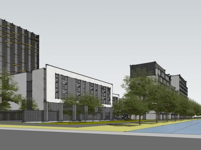 Sketchup学校模型|校园，多层学校，教育建筑，教学楼，现代风格