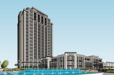 Sketchup商业模型|高层公寓，底层商业，古典风格-BIM建筑网