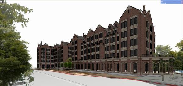 Sketchup商业模型|多层沿街公寓，别墅，古典英式风格