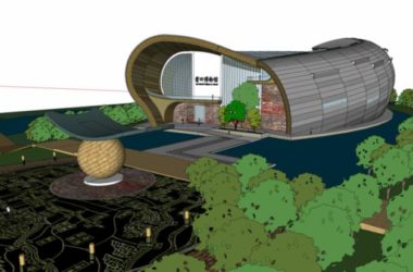 Sketchup文化模型|莆田博物馆，文化建筑，现代风格-BIM建筑网