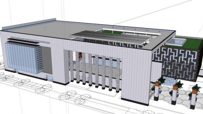 Sketchup文化模型|多层文化活动中心，现代风格