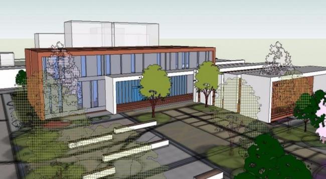 Sketchup学校模型|多层学校中学，校园教育建筑，现代风格