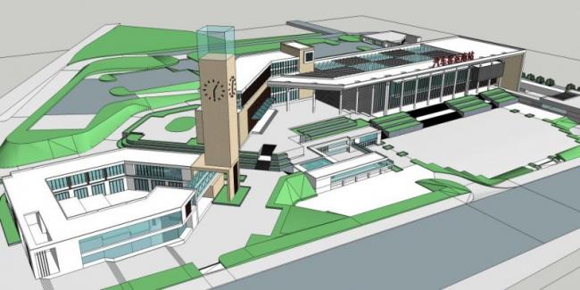 Sketchup车站路桥|客运站，现代风格