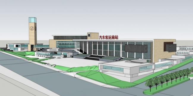 Sketchup车站路桥|客运站，现代风格