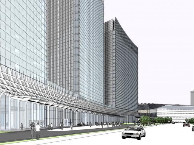 Sketchup文化模型|高层会展中心，文化建筑，现代风格