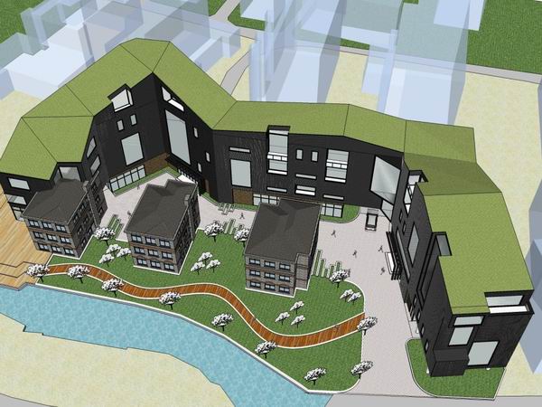 Sketchup学校模型|多层艺校学校，职业学校校园教育建筑，现代风格