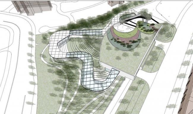 Sketchup景观模型|街边公园，现代风格，公园景观