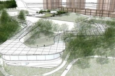 Sketchup景观模型|街边公园，现代风格，公园景观-BIM建筑网