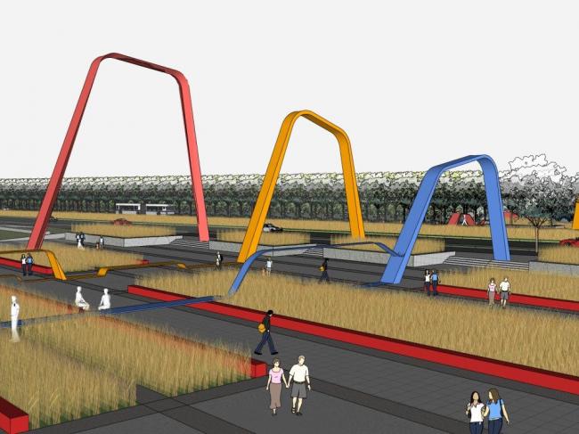 Sketchup景观模型|公园景观，现代风格