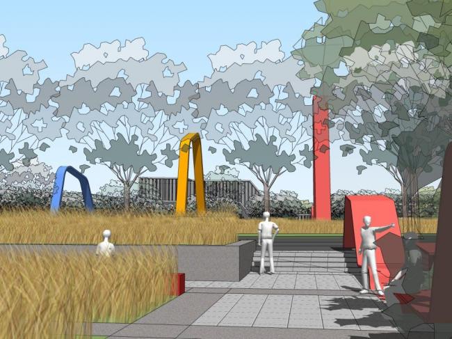 Sketchup景观模型|公园景观，现代风格