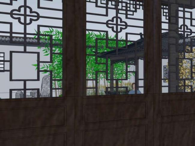 Sketchup古建筑模型|多层庭院，中式风格，古建