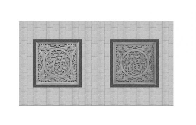 Sketchup素材模型|中式铺装