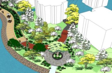 Sketchup景观模型|驳岸景观，现代风格-BIM建筑网