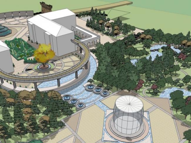 Sketchup景观模型|公园景观，现代风格