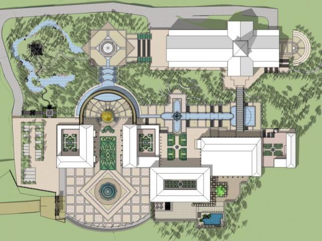 Sketchup景观模型|公园景观，现代风格