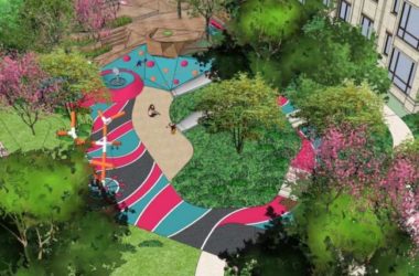 Sketchup景观模型|小区景观，住宅景观，现代风格-BIM建筑网