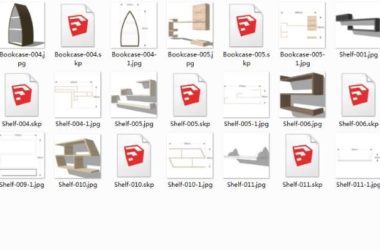 Sketchup素材模型|层板架SU素材，建筑模型组件素材-BIM建筑网