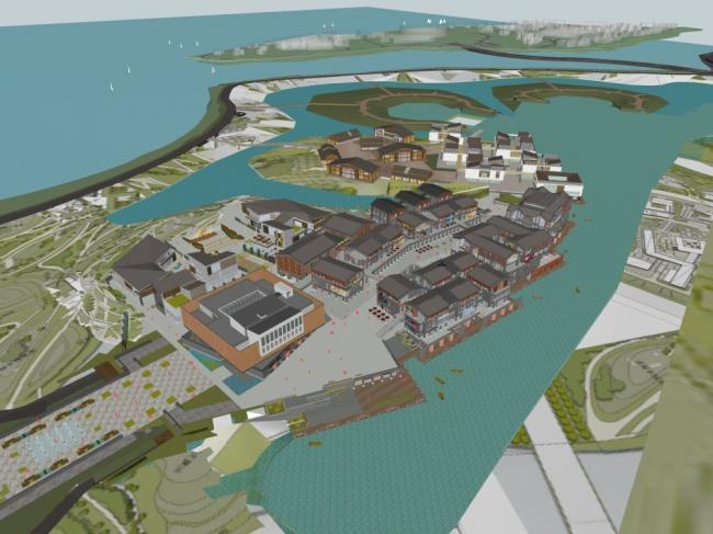 Sketchup商业模型|多层商业街，新中式风格